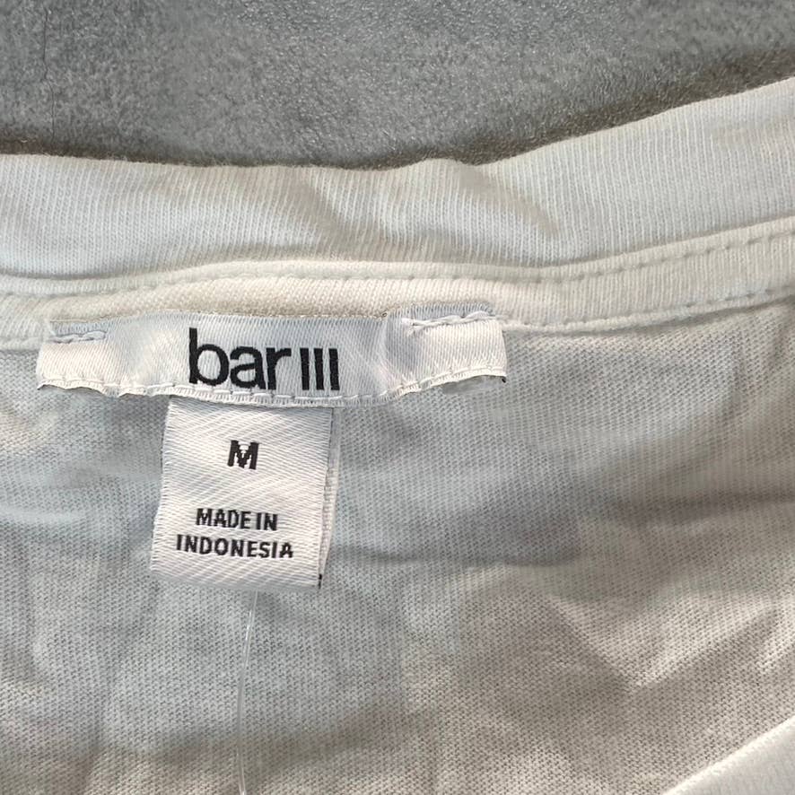 INC INTERNATIONAL CONCEPTS Women's Solid White Twist-Front Short Sleeve Top SZ M