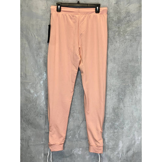 KAY UNGER Women's Peach Tie Hem Drawstring Pull-On Jogger Pants SZ M