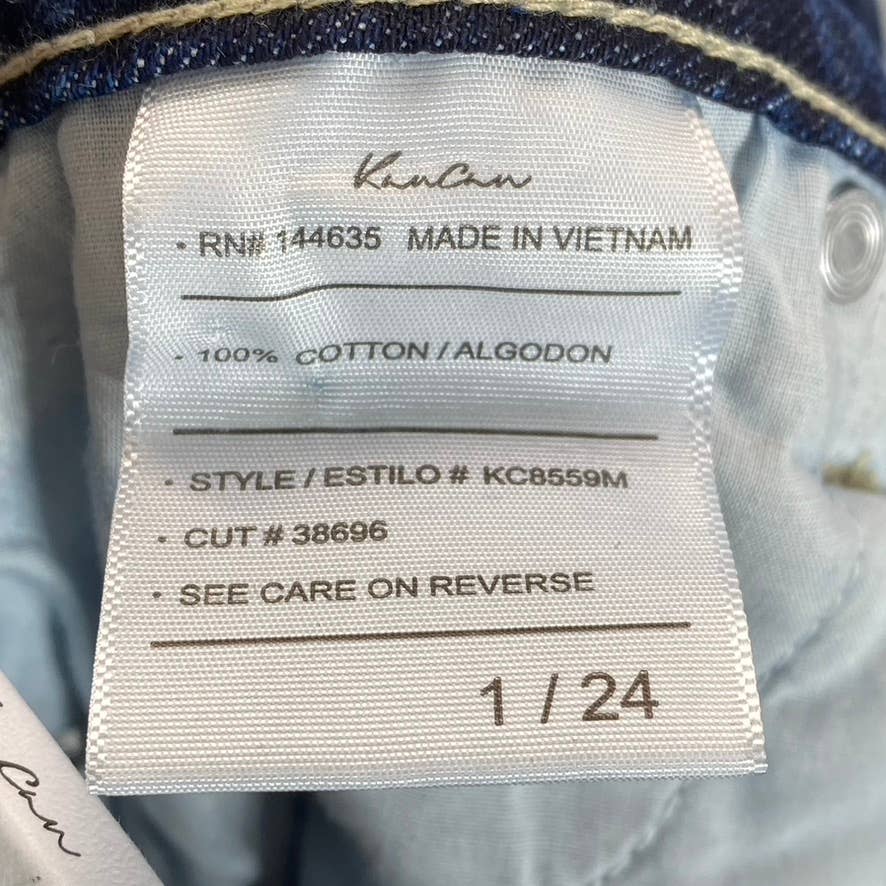 KANCAN Women's Blue High-Rise Boyfriend Distressed Denim Jeans SZ 1/24