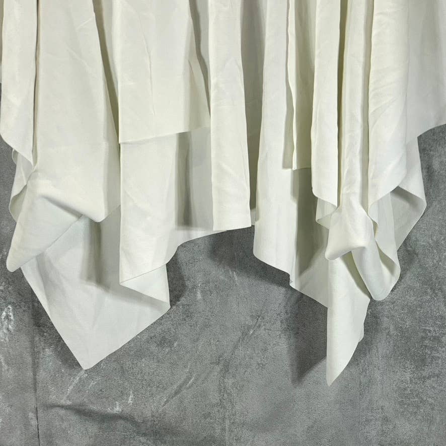 ALFANI Women's Soft White Drape-Cape Open-Front Sweater SZ L/XL