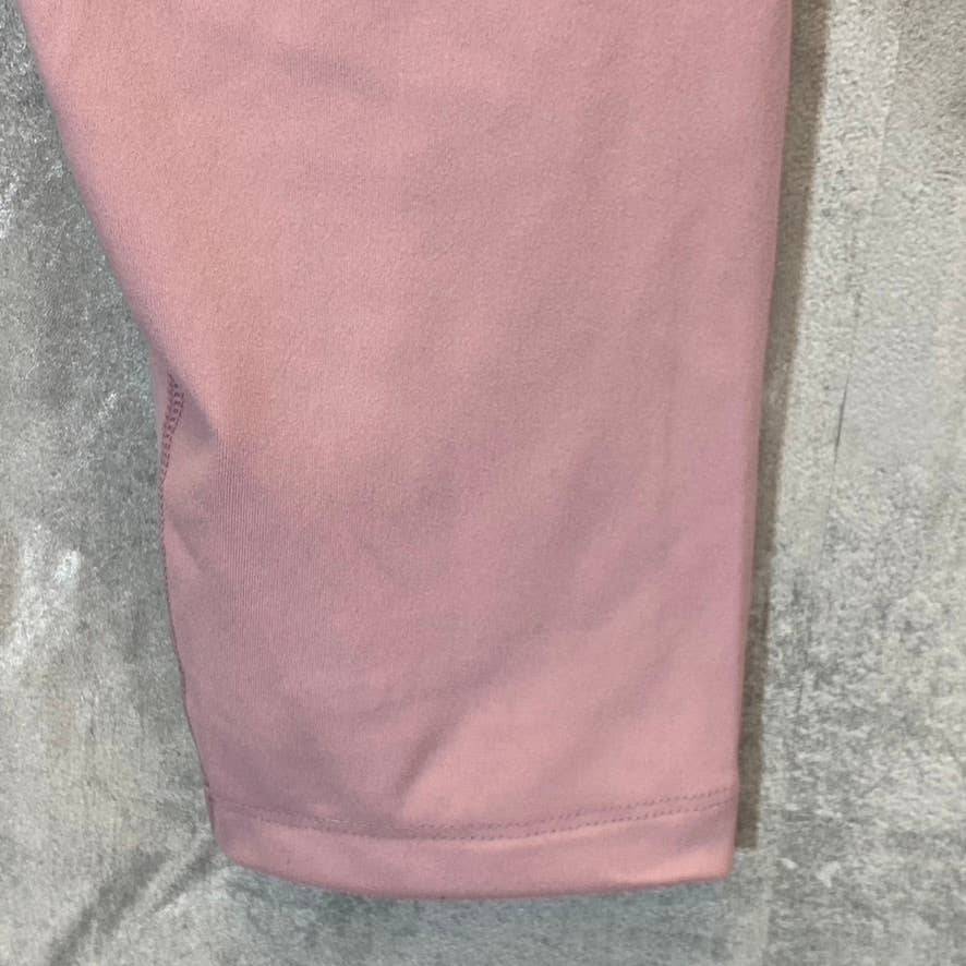 NINE WEST Women's Mauve Shadow Side Zip Stretch Active Pull-On Crop Leggings SZ M
