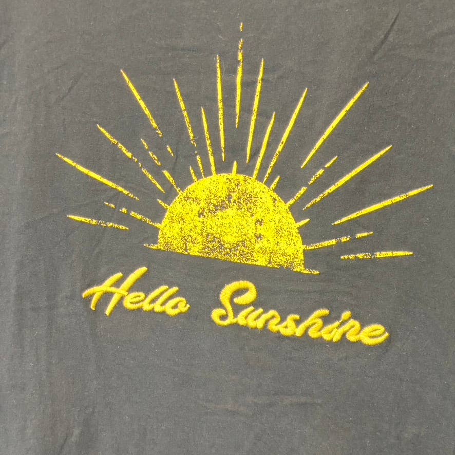 DR2 Women's Plus Black "Hello Sunshine" Graphic T-Shirt SZ 3X