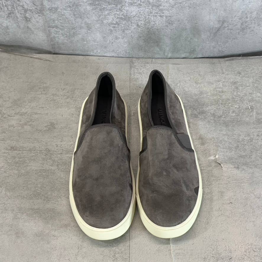 VINCE. Women's Charcoal Suede Preston Round-Toe Slip-on Sneakers SZ 6.5