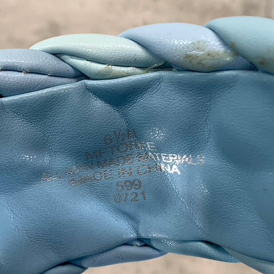 MARC FISHER Women's Blue Toree Woven Square-Toe Heeled Dress Sandals SZ 6.5