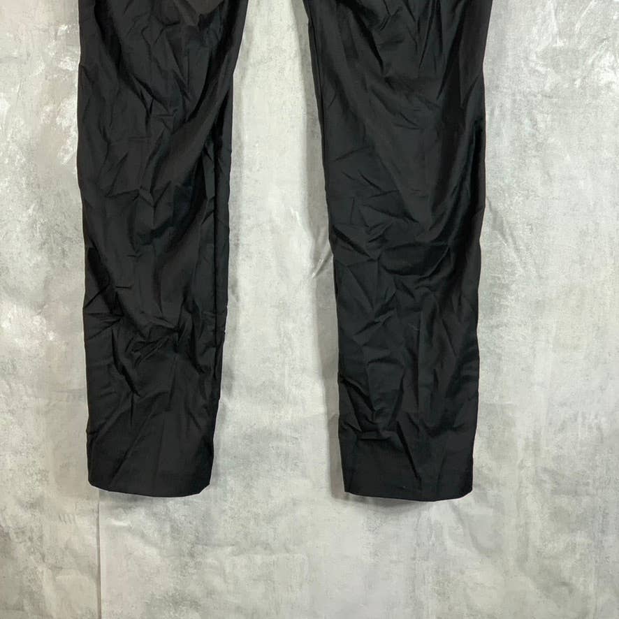 CALVIN KLEIN Men's Solid Black Slim-Fit Flat Front Dress Pants SZ 34X32