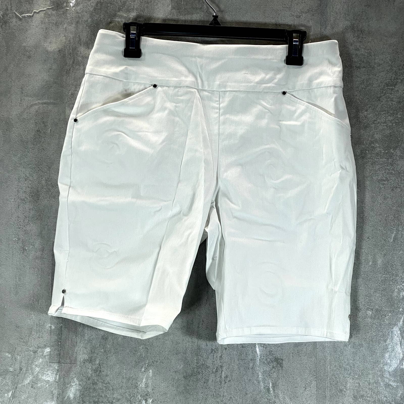 INC INTERNATIONAL CONCEPTS Women's Bright White Mid-Rise Bermuda Shorts SZ 8
