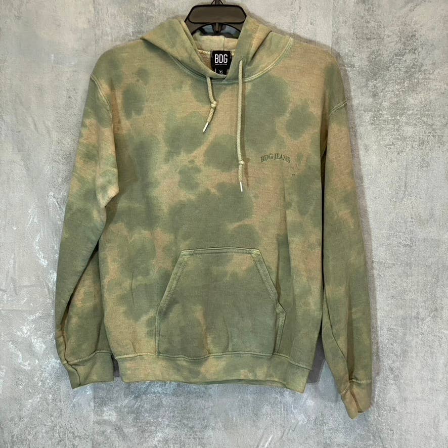 BDG URBAN OUTFITTERS Women's Khaki Tie-Dye Hooded Pullover Sweater SZ XS