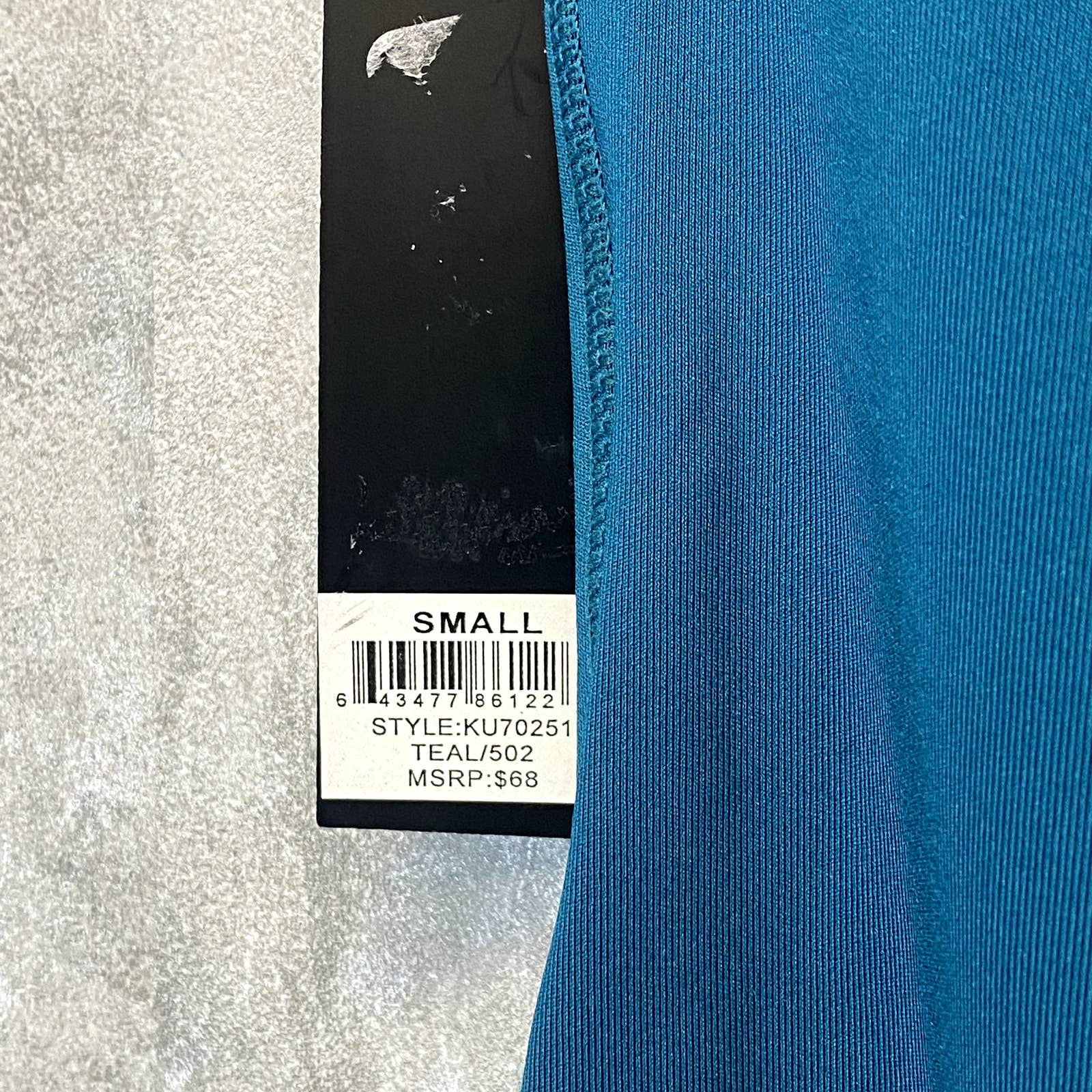 KAY UNGER Women's Teal Mesh Leg Stretch High-Waist Pull-On Athletic Leggings SZ S