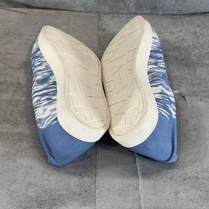 LIFESTRIDE Women's Blue Multi Canvas Emily Slip-On Casual Sneakers SZ 9.5