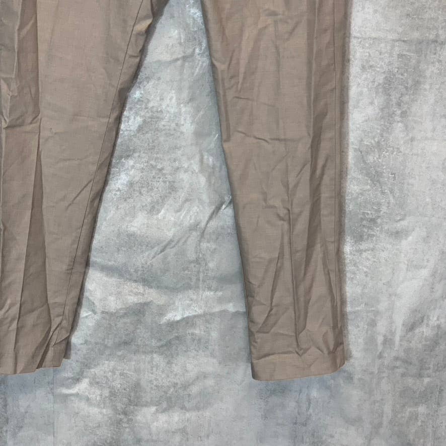NORDSTROM Men's Grey Taupe Dobby Textured Non-Iron Athletic Fit Chino Pants SZ 33X32