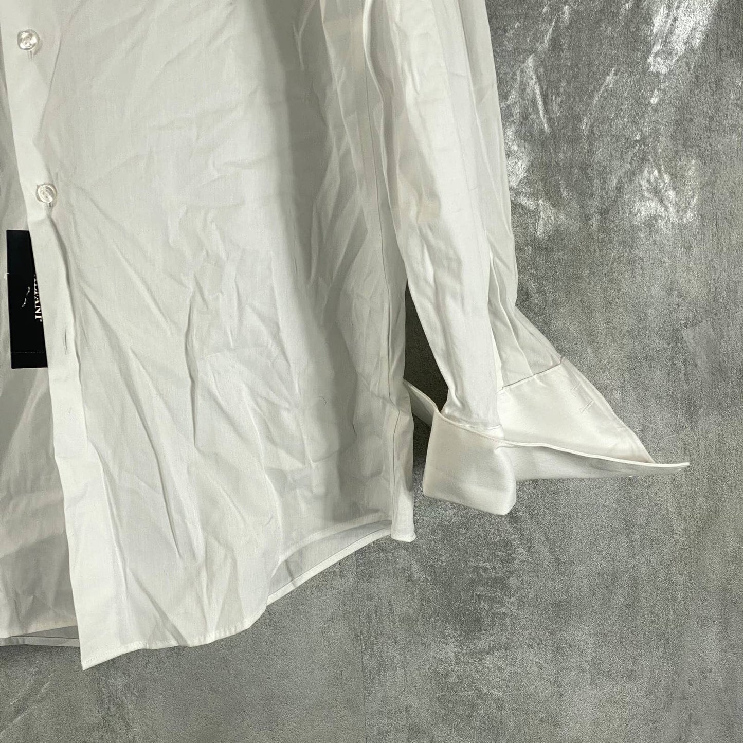 ALFANI Men's White Slim-Fit 2-Way Stretch Button-Up Long-Sleeve Dress Shirt SZ M