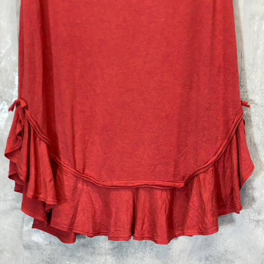 MAX STUDIO Women's Hscarlet Sleeveless Ruffled Hem Mini Dress SZ L