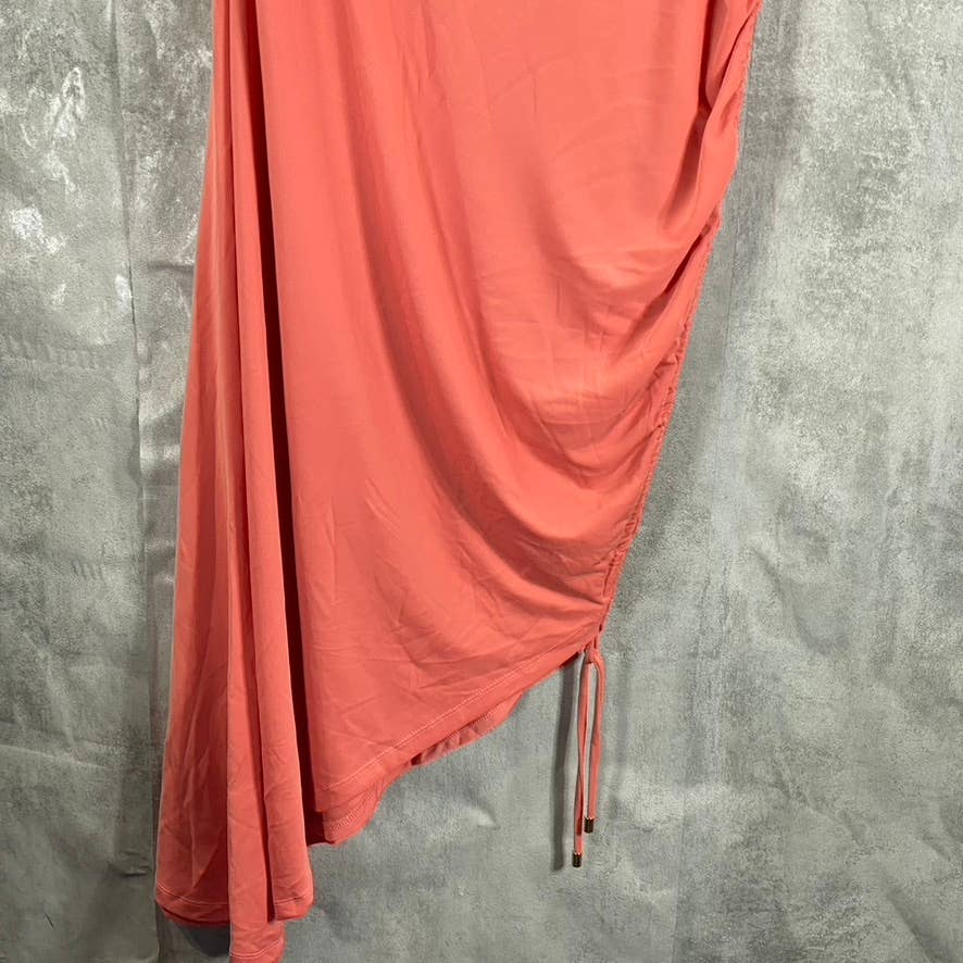 INC INTERNATIONAL Women's French Peach One-Shoulder Asymmetrical Dress SZ XL