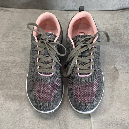 PROPET Women's Gray/Pink Washable Walker Evolution Lace-Up Sneakers SZ 9