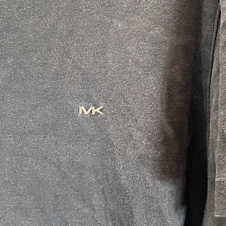 MICHAEL KORS Men's Black Basic Crewneck Embroidered Logo T-Shirt SZ L