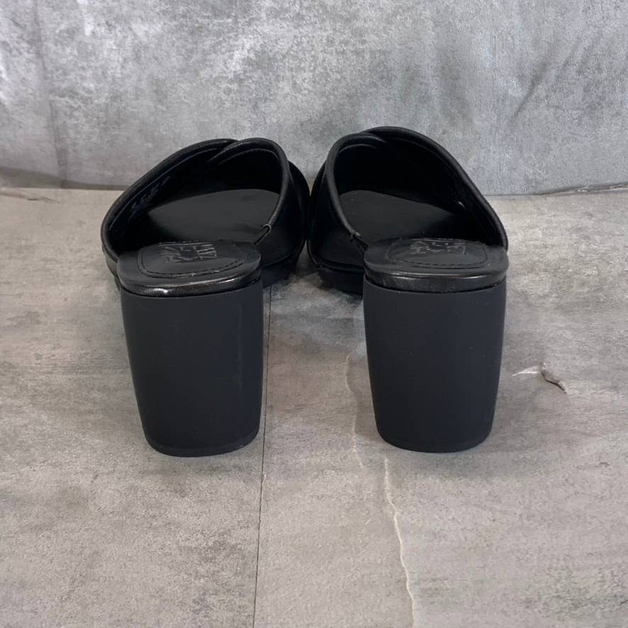 NATURALIZER Women's Black Genn-Rhythm Round-Toe Slip-On Sandals SZ 11