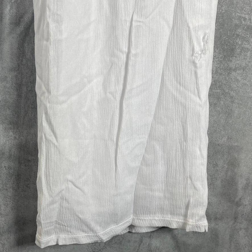 INC INTERNATIONAL CONCEPTS Women's Bright White Smocked Drawstring-Waist Pants