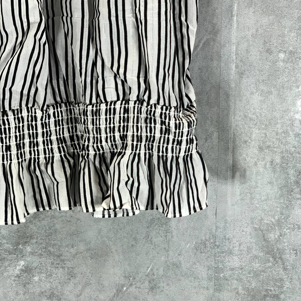 INC INTERNATIONAL CONCEPTS Women's Black-White Striped Sleeveless Halter Top SZM