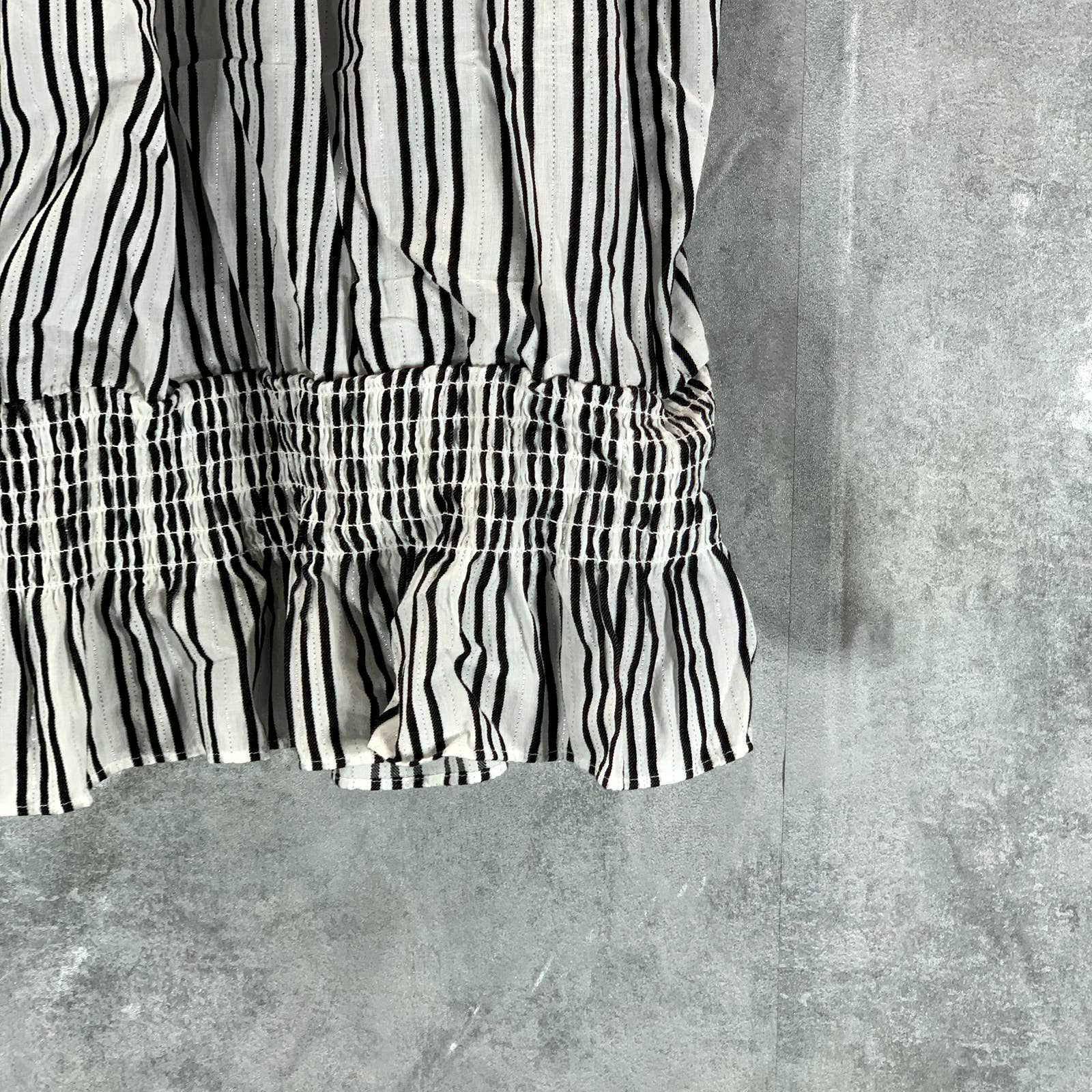 INC INTERNATIONAL CONCEPTS Women's Black-White Striped Sleeveless Halter Top SZM