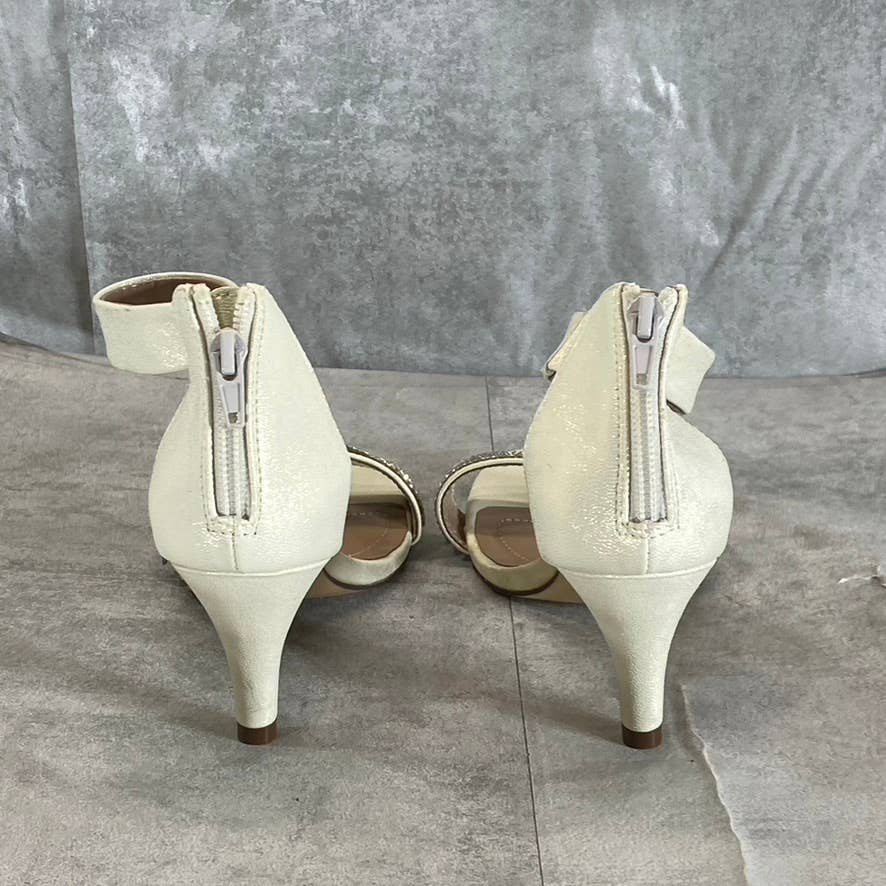 STYLE & CO Women's White-Sparkle Embellished Phillyis Two-Piece Evening Sandals