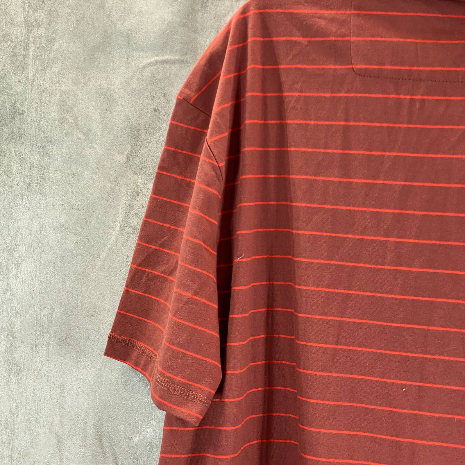 CALVIN KLEIN Men's Apple Butter Regular-Fit Smooth Cotton Stripe Polo SZ 2XL