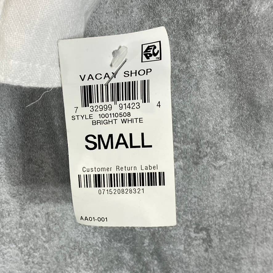 INC INTERNATIONAL CONCEPTS Women's Bright White Tie-Front Button-Up Top SZ S