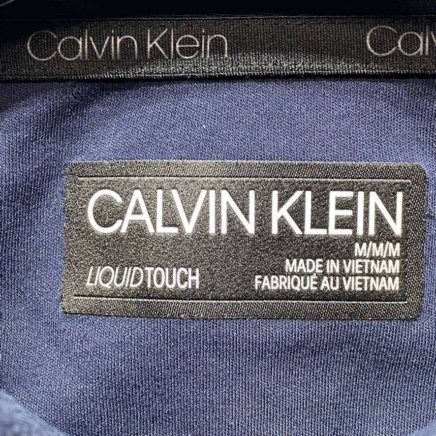 CALVIN KLEIN Navy Liquid Touch Polo Short Sleeve Shirt SZ M