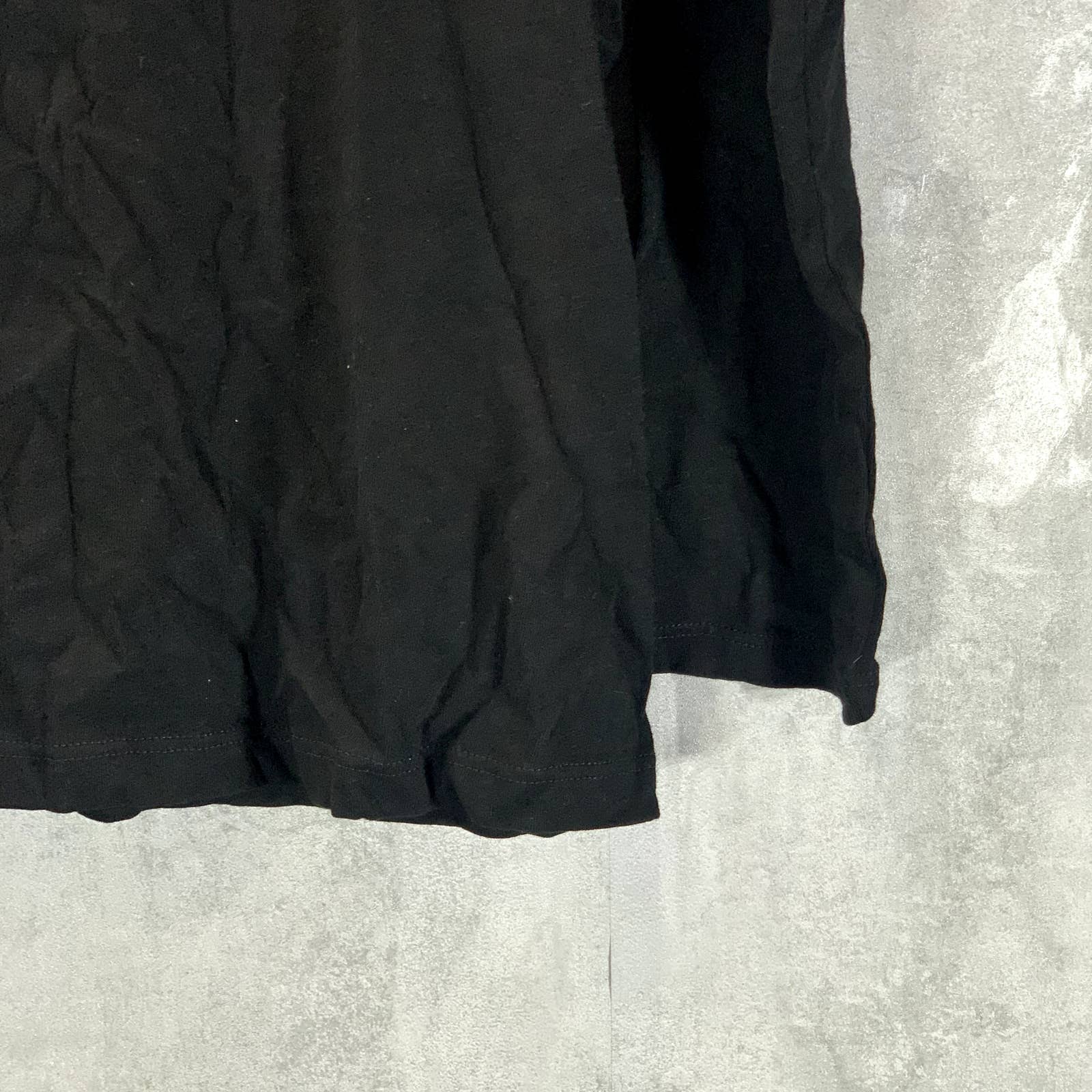 VINCE. Women's Solid Black Boatneck Cotton-Linen Long-Sleeve Top SZ S