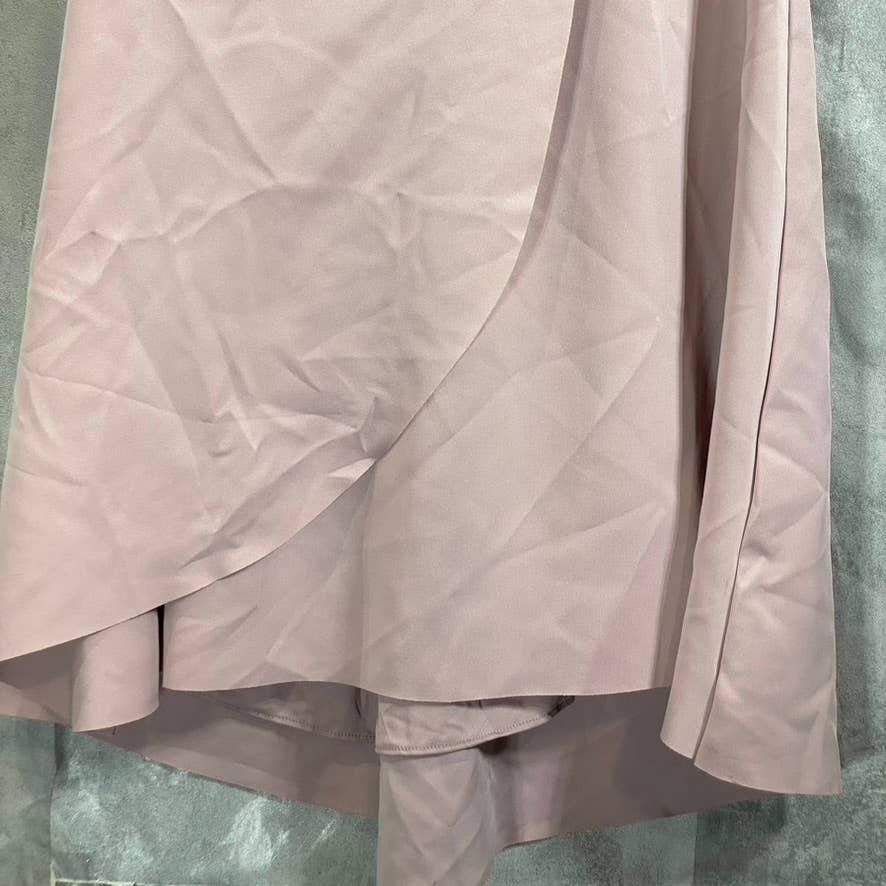 XSCAPE Women's Blush Pink Off-The-Shoulder Sweetheart Neck Ruched Gown SZ 6