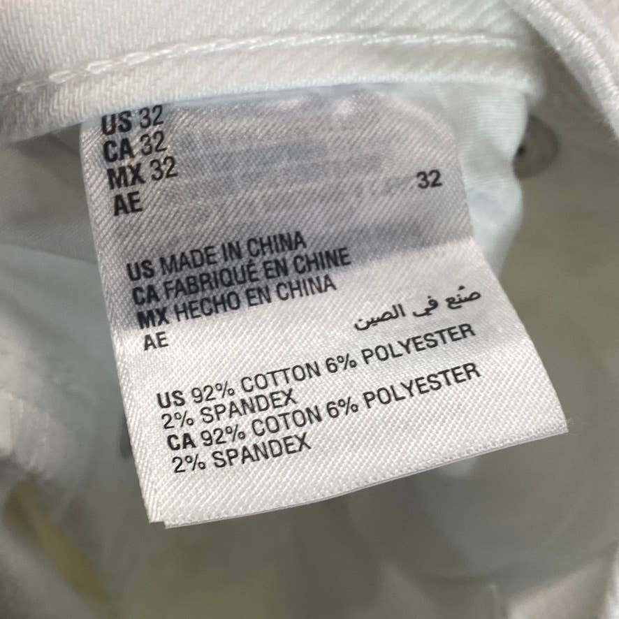 AND NOW THIS Women's White The Perfect Skinny High-Rise Raw-Hem Button-Fly Jeans