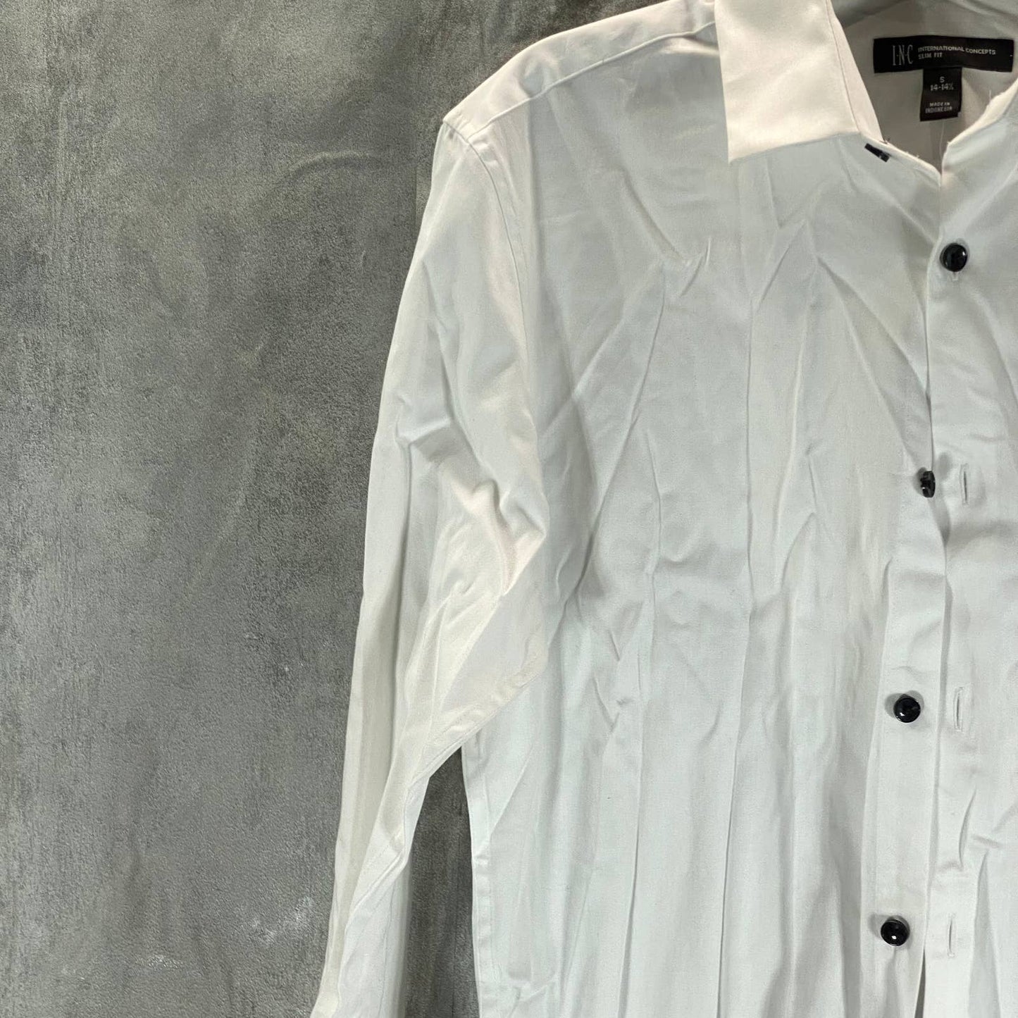 INC INTERNATIONAL CONCEPTS Men's White Pure Slim-Fit Button-Up Dress Shirt SZ S