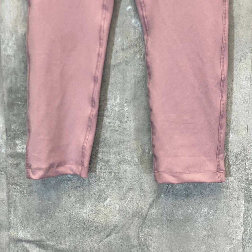 NINE WEST Women's Mauve Shadow Side Zip Stretch Active Pull-On Crop Leggings SZ S