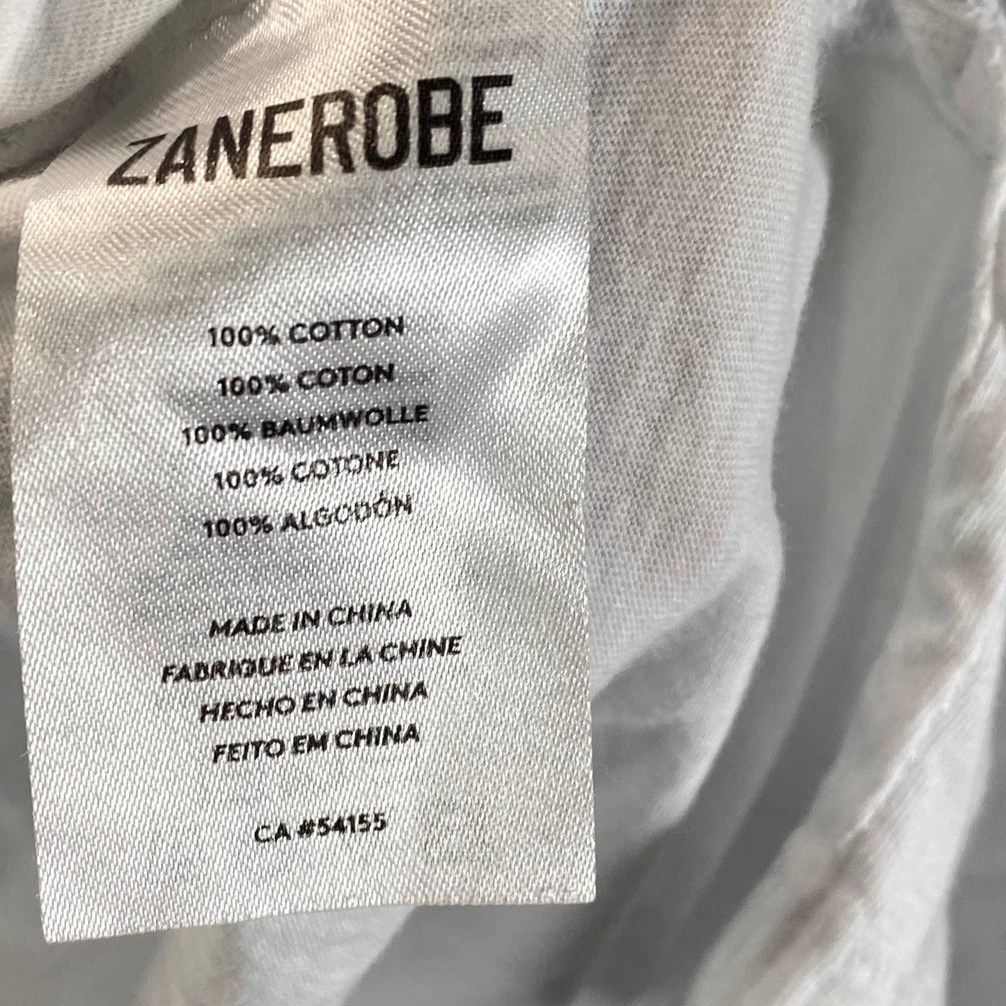 ZANEROBE Men's White Solid Flintlock Basic Crewneck Short-Sleeve T-Shirt SZ S