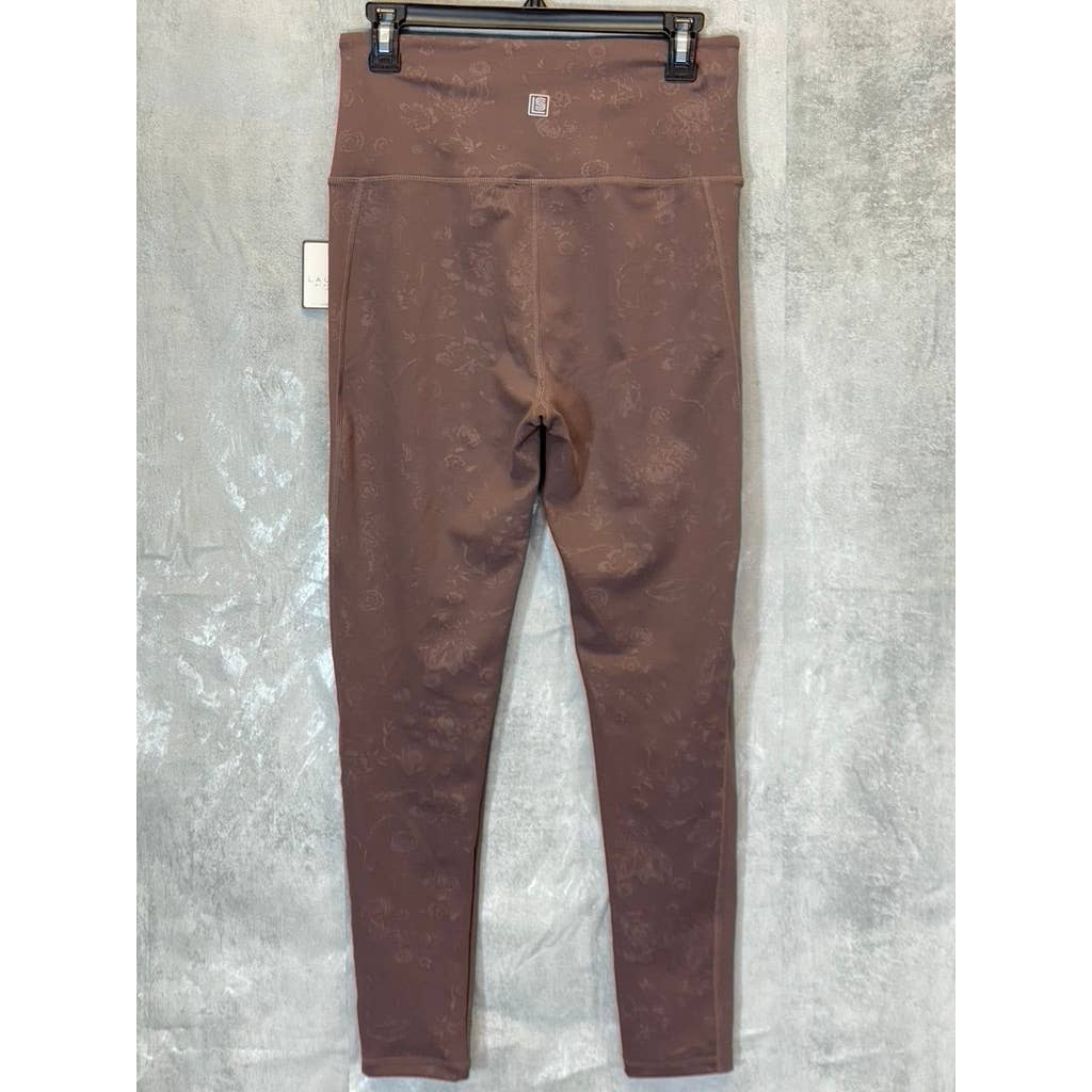 LAUNDRY By Shelli Segal Taupe Printed High-Waist Stretch Pull-On Active Leggings SZ L