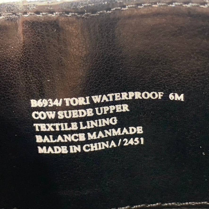 AQUA COLLEGE Women's Black Suede Tori Waterproof Square-Toe Tall Boots SZ 6