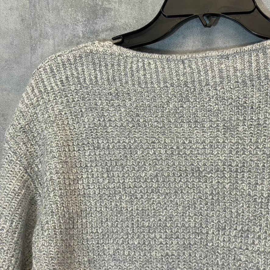BP. Women's Grey Medium Heather Weekend V-Neck Long Sleeve Rib Knit Sweater SZ XXS
