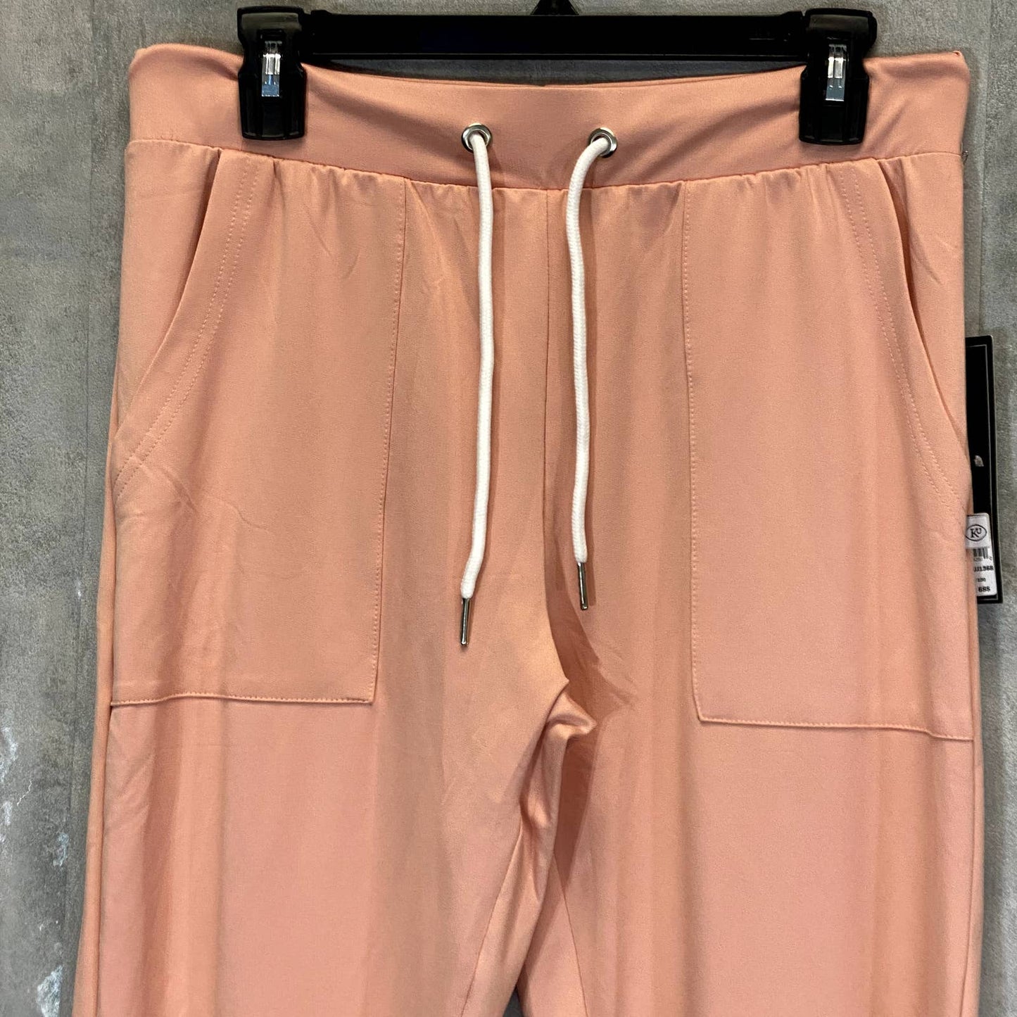 KAY UNGER Women's Peach Tie Hem Drawstring Pull-On Jogger Pants SZ M