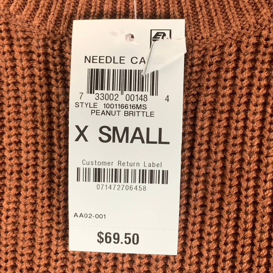 ALFANI Women's Peanut Brittle Scoop-Neck Cap-Sleeve Pullover Sweater SZ XS