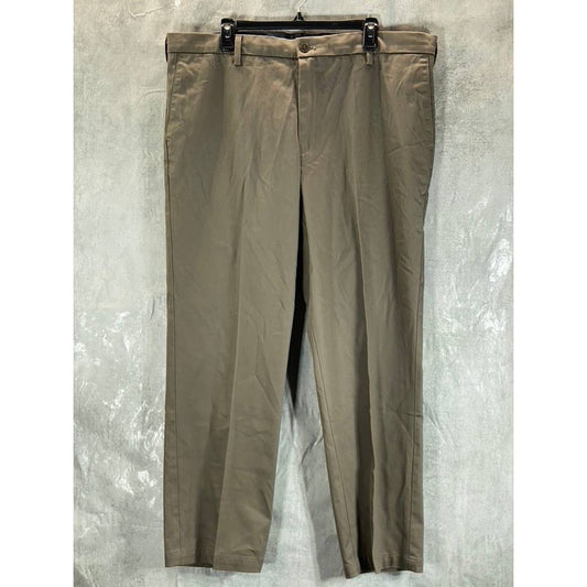 DOCKERS Men's Brown Signature Khaki Classic-Fit Straight Leg Stretch Pants SZ 40