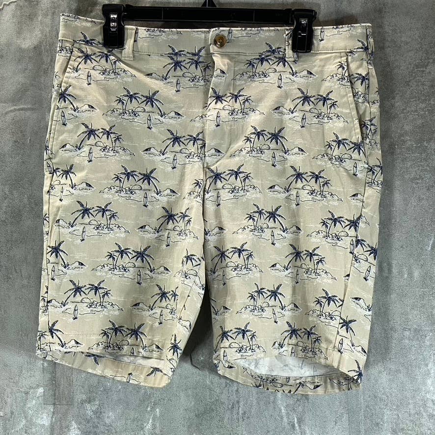 CLUB ROOM Men's Stone Wall Combo Sunset Surf Print 4-Way Stretch Shorts SZ 32