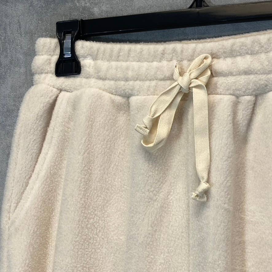 NIA Women's Bone Elastic Drawstring Waist Pull-On Fleece Jogger Pants SZ XS