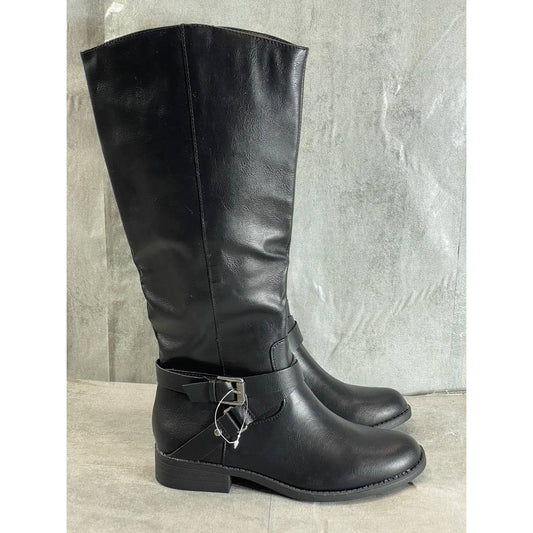 STYLE & CO Women's Black Marliee Full Side-Zip Round-Toe Tall Riding Boots SZ7.5