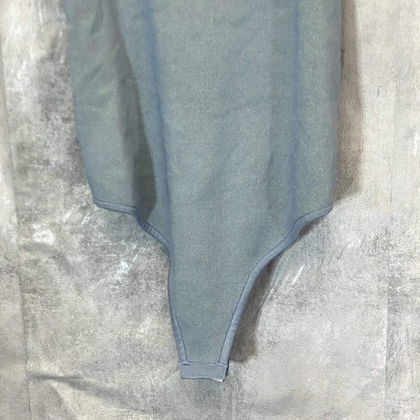 WAYF '98 Women's Plus Size Oasis Blue Deep Scoop Neck T-Strap Bodysuit SZ 1X
