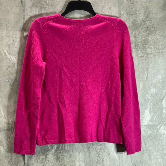 CHARTER CLUB Women's Fuchsia Flirt Cashmere Crewneck Pullover Sweater SZ S