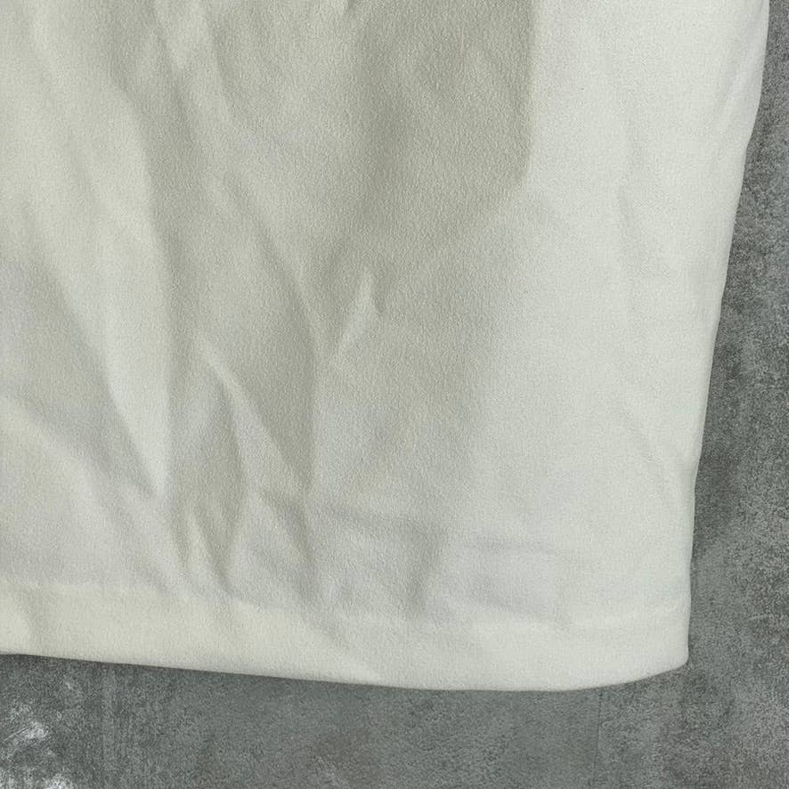 AQUA FORMAL Women's White One-Shoulder Scuba Crepe Bodycon Mini Dress SZ 8