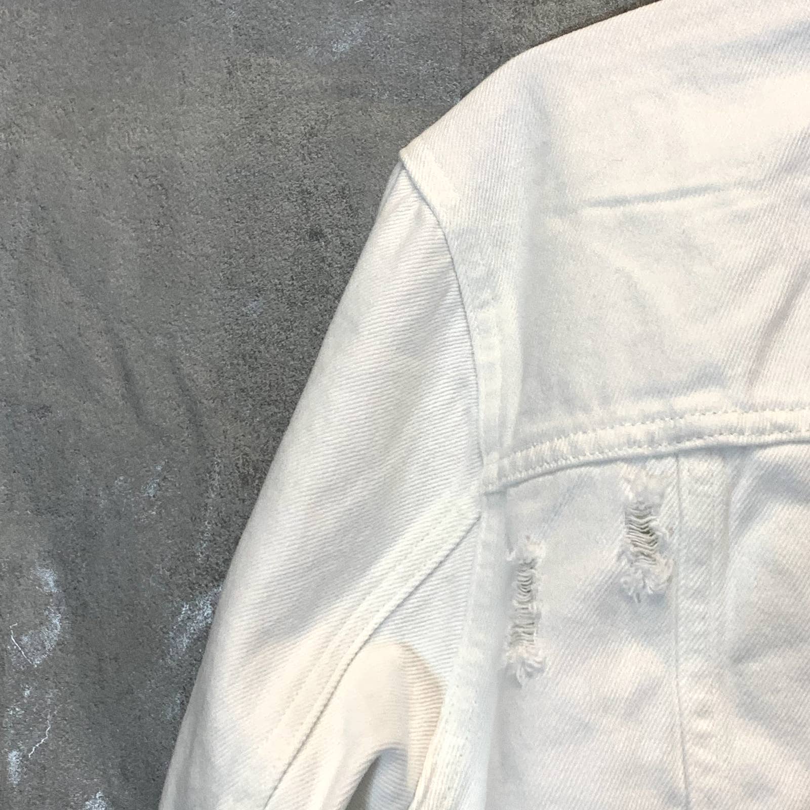 BLANKNYC Women's Plus Size Snow Storm Raw Hem Slight Distressed Jean Jacket SZ2X