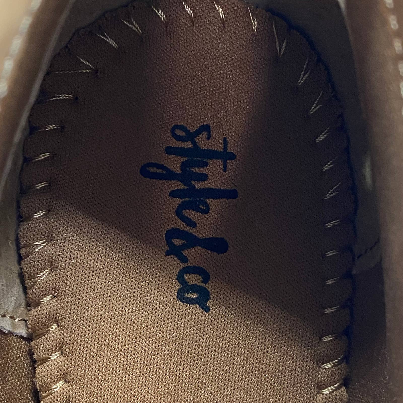 STYLE & CO Women's Taupe Masrinaa Slip-On Block-Heel Ankle Booties SZ 7.5