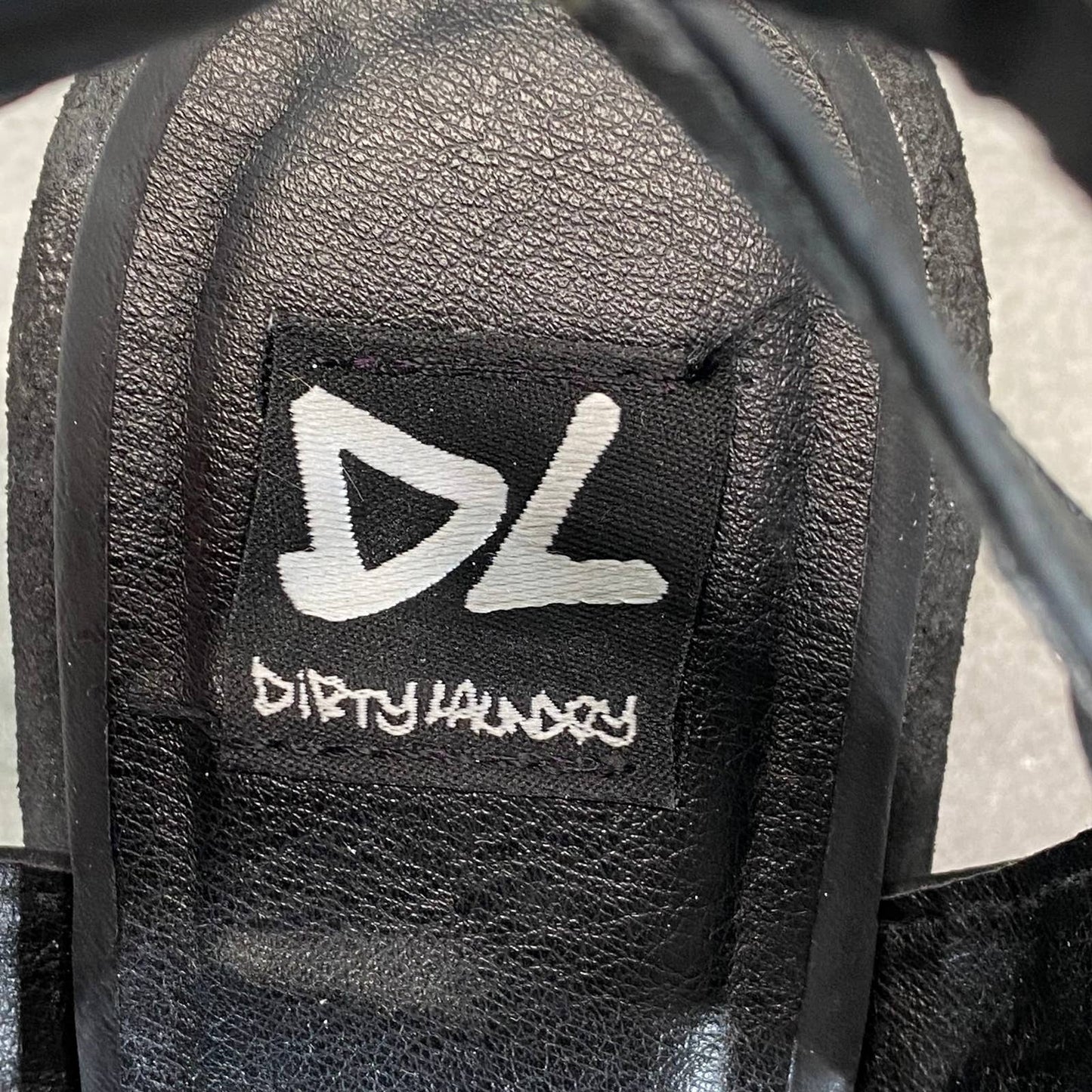 DIRTY LAUNDRY Women's Black Fun Stuff Strappy Block-Heel Sandals SZ 10