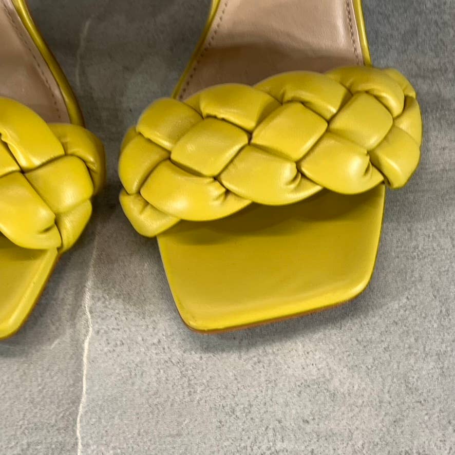 STEVE MADDEN Women's Citron Kenley Braided Square-Toe Stiletto Sandals SZ 6.5