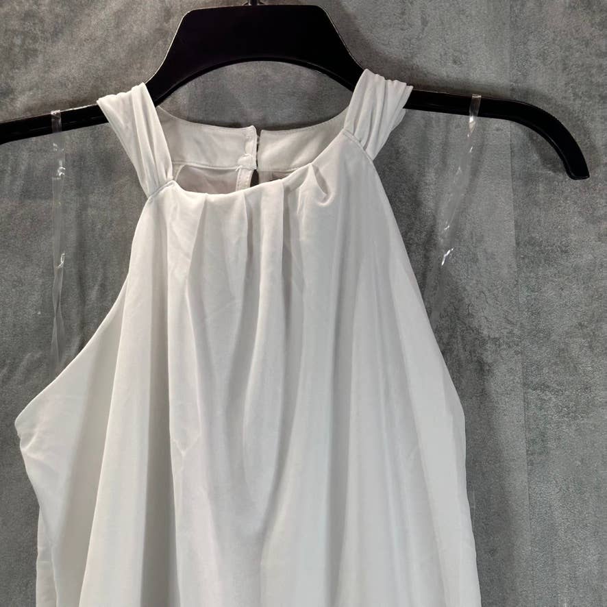 INC INTERNATIONAL CONCEPTS Women's Washed White Gathered Neck Halter Top SZ XS